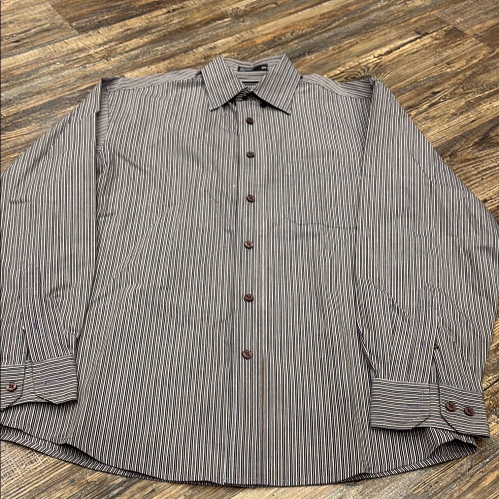 Men's Striped Gray Shirt